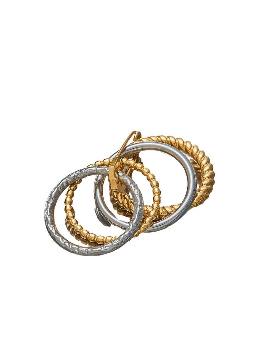 Anillo con seguro de oro laminado