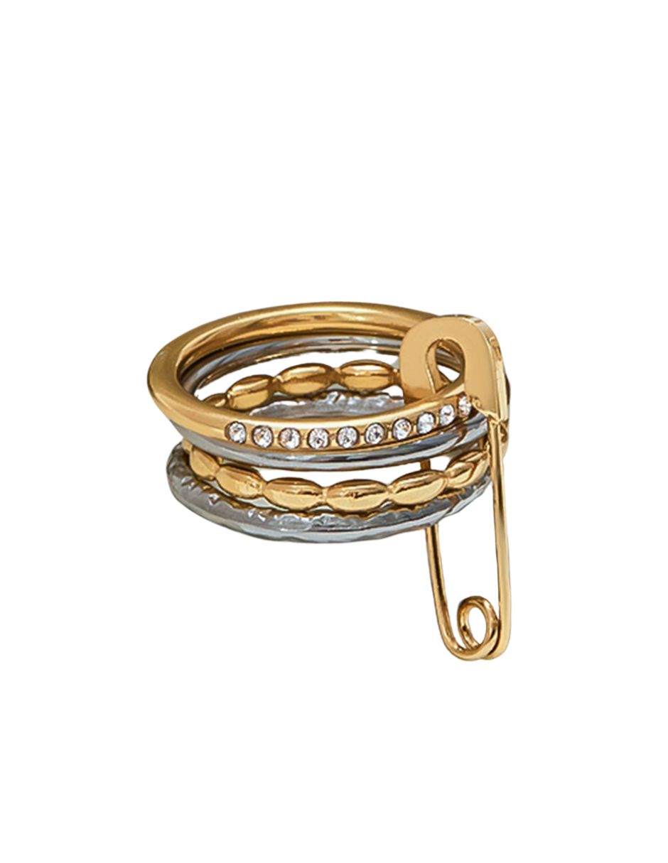 Anillo con seguro de oro laminado