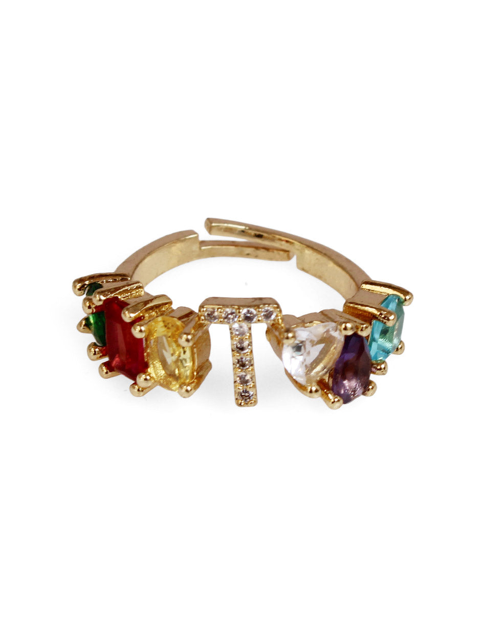 Anillo con inicial de la A a la Z