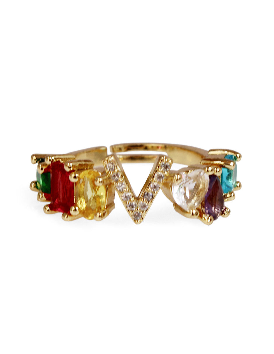 Anillo con inicial de la A a la Z
