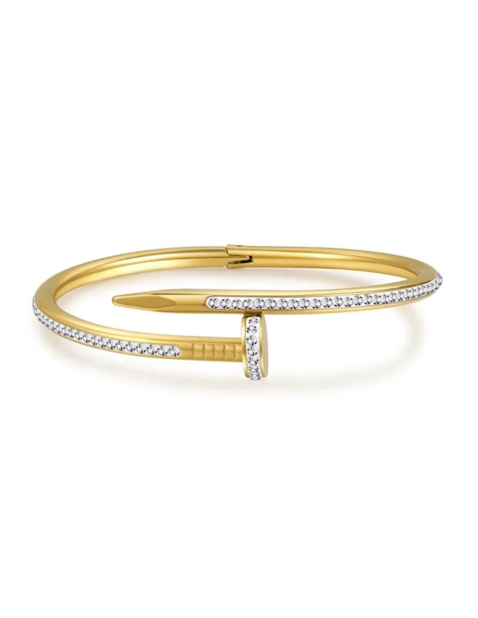 Brazalete dorado con piedras