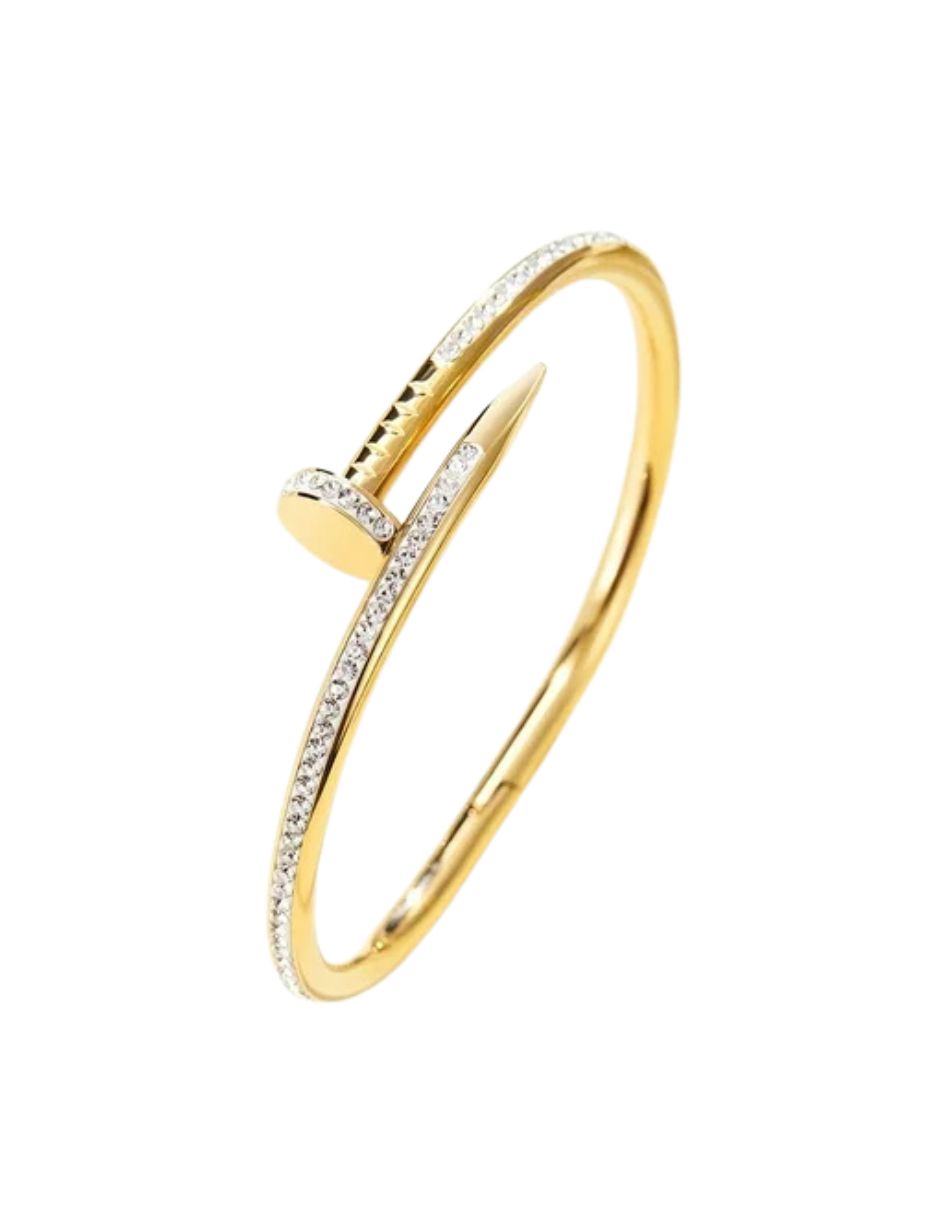 Brazalete dorado con piedras