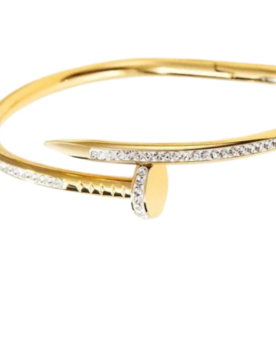 Brazalete dorado con piedras