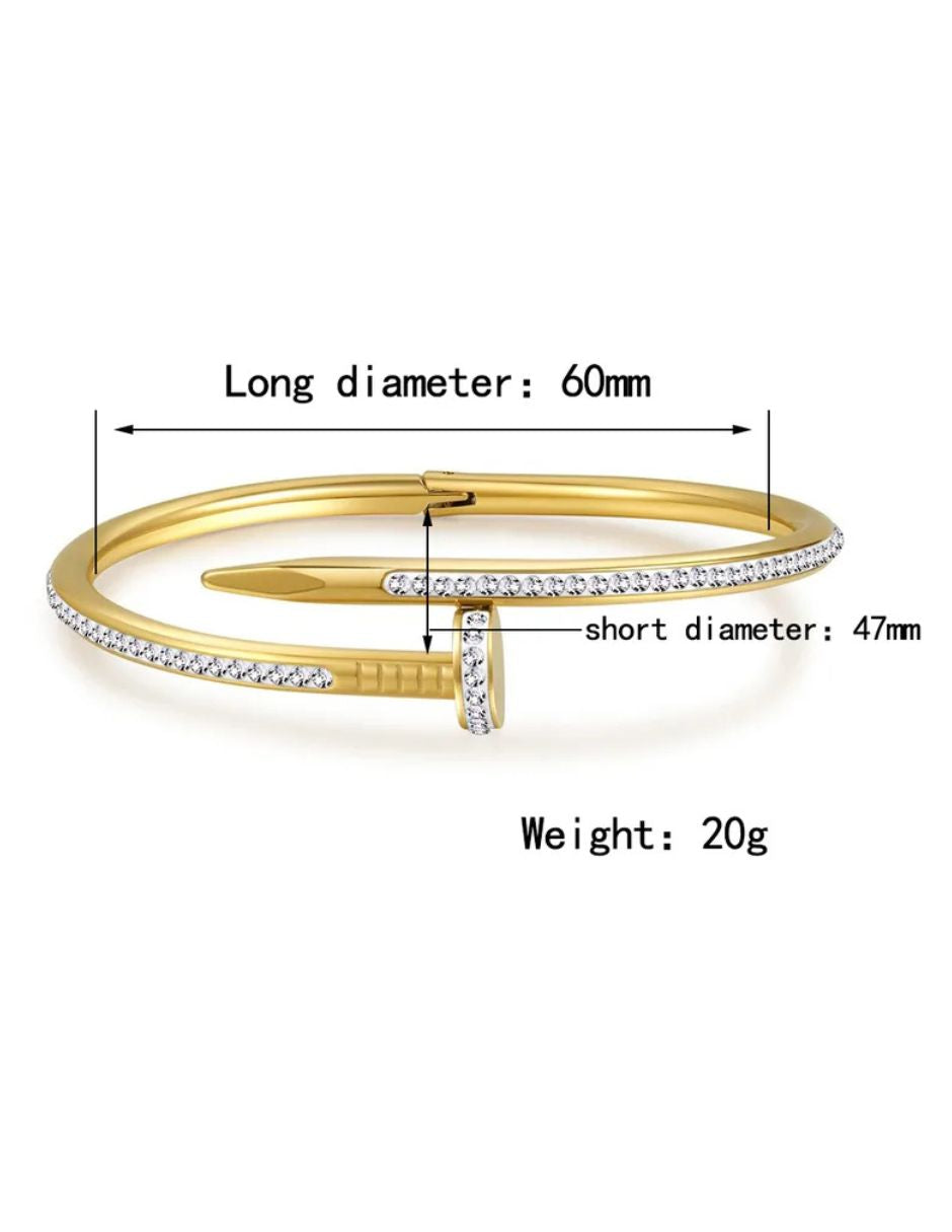 Brazalete dorado con piedras