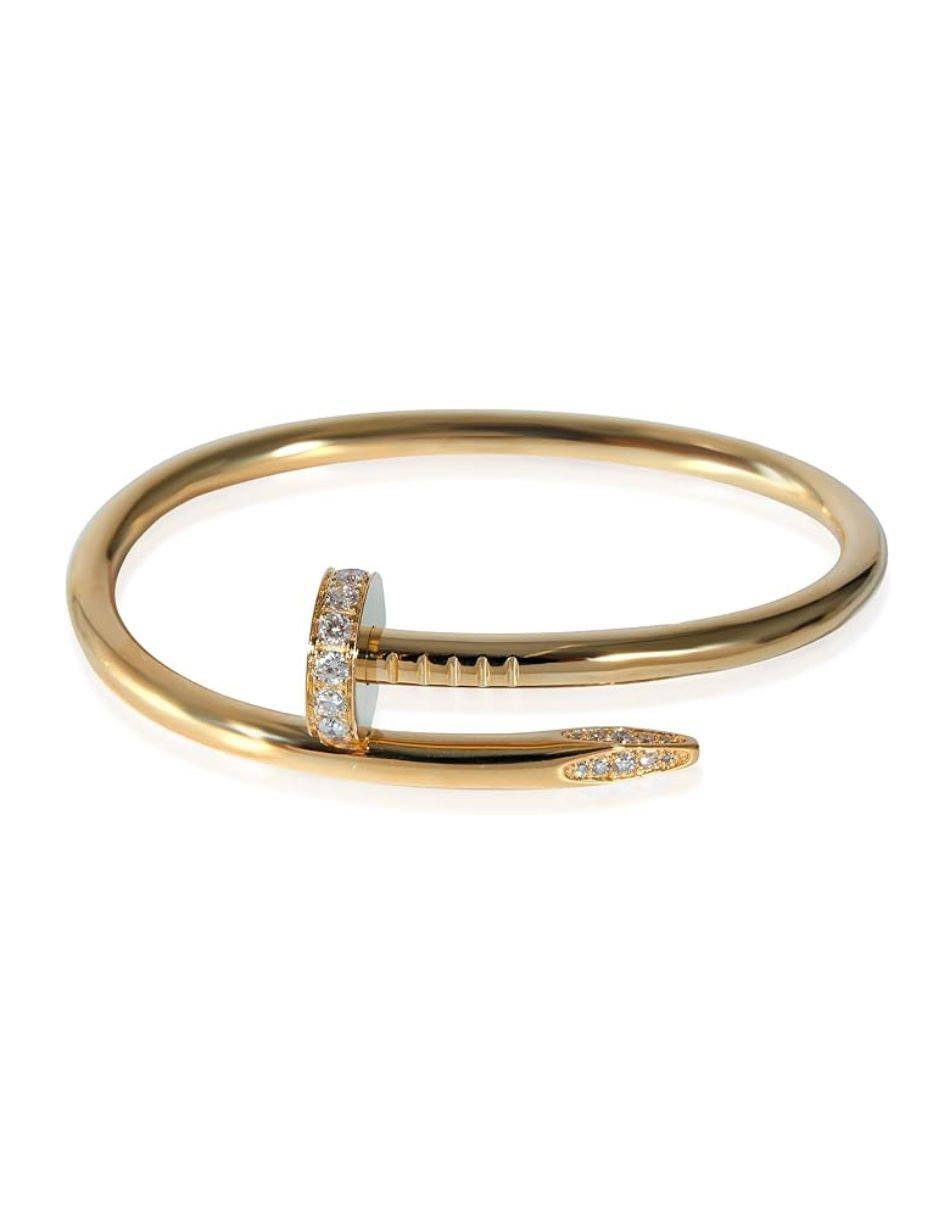 Brazalete en forma de clavo con brillos de oro laminado