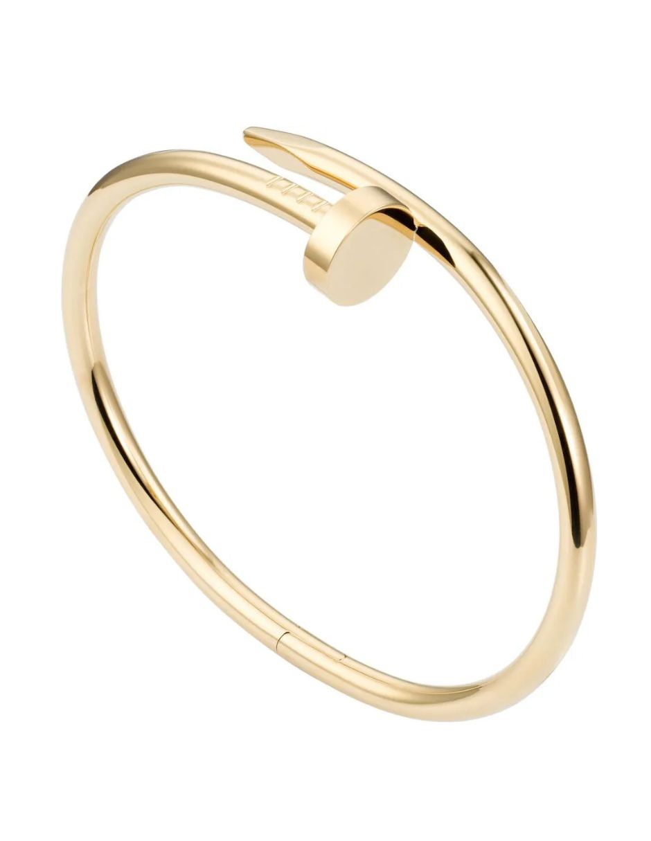 Brazalete en forma de clavo dorado de oro laminado