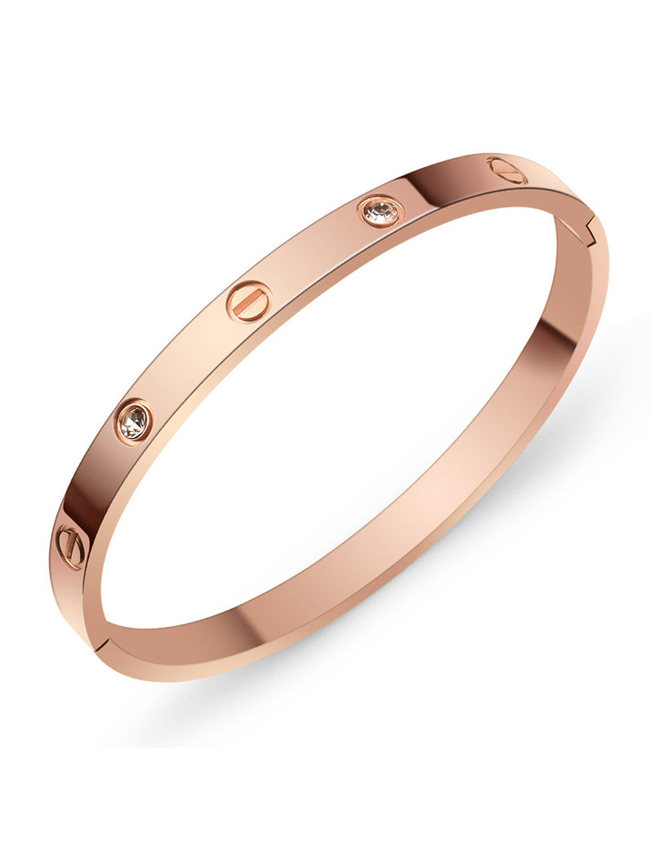 Brazalete rosado con piedras