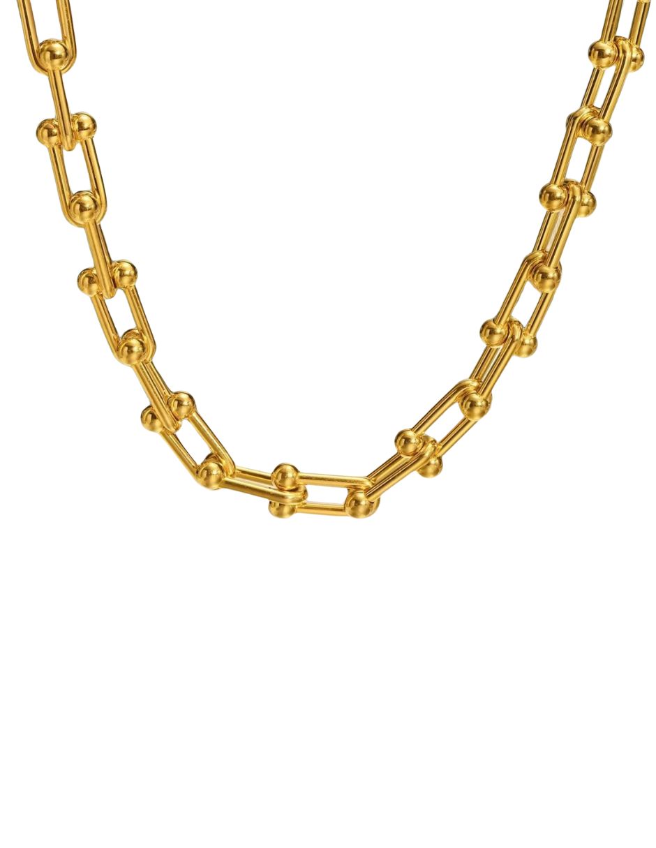 Collar de oro laminado en forma de U