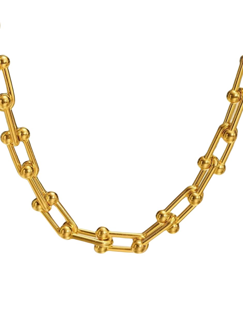 Collar de oro laminado en forma de U