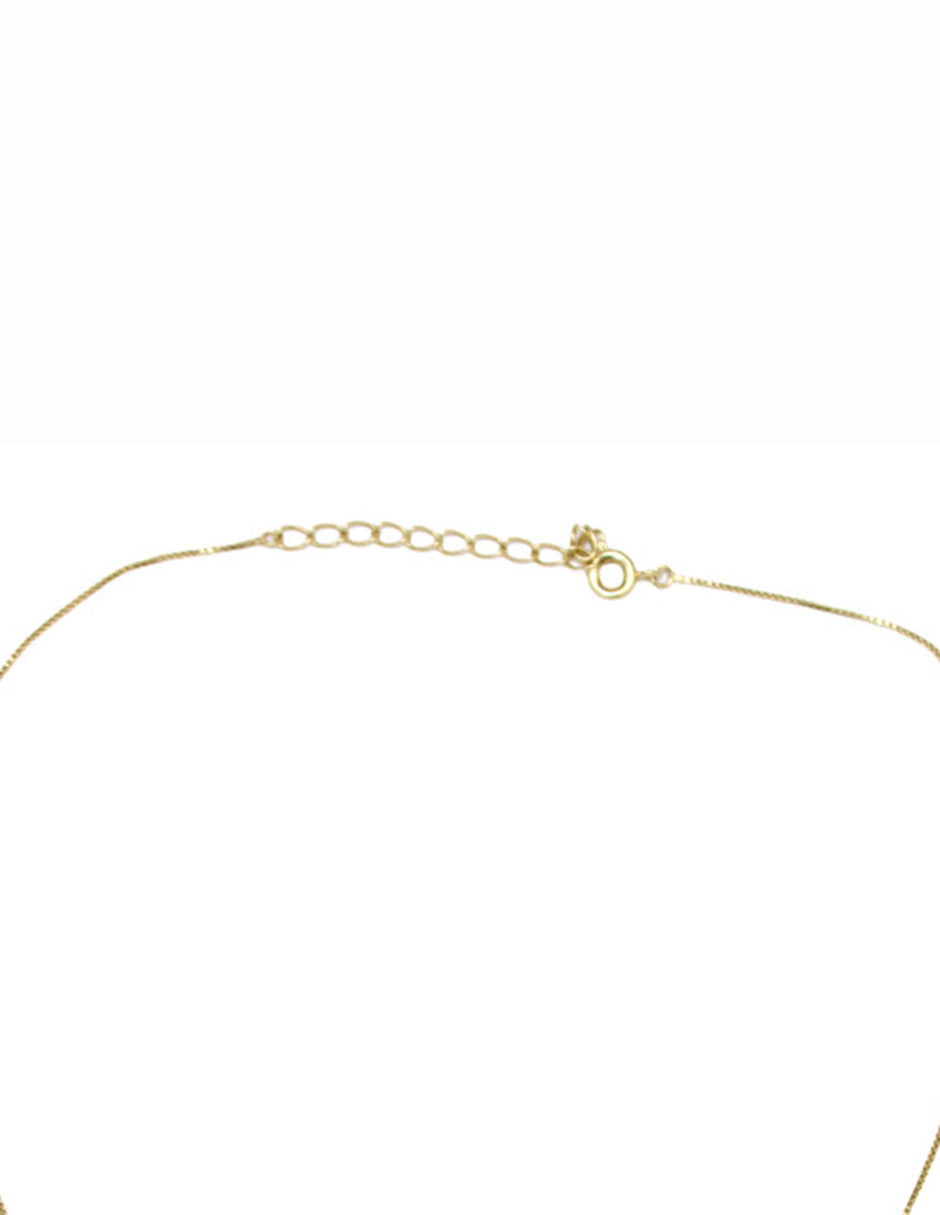 Collar con dije de perro de oro laminado