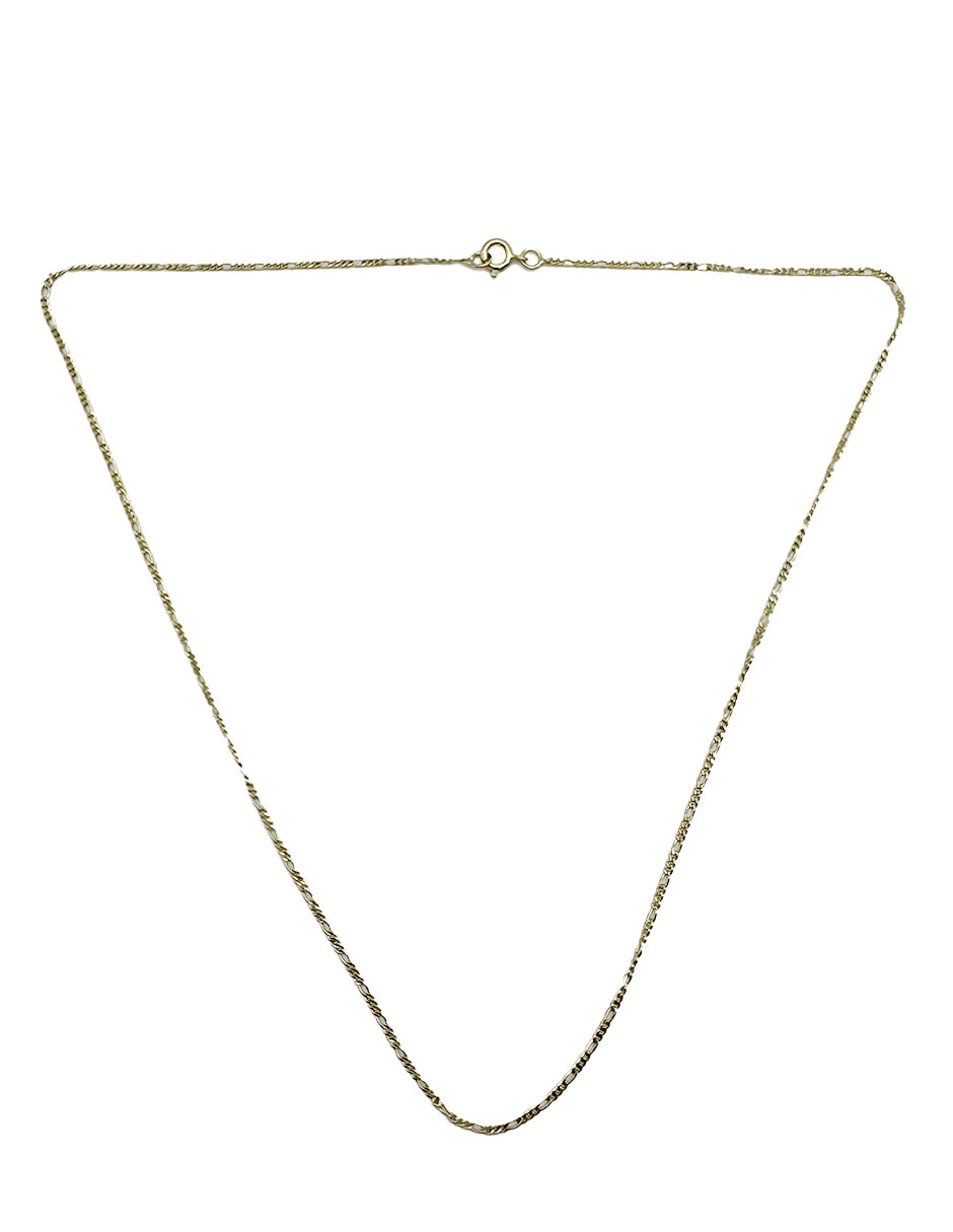 Collar con piedra brillante de oro laminado