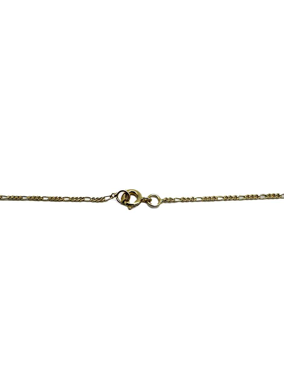 Collar con piedra brillante de oro laminado