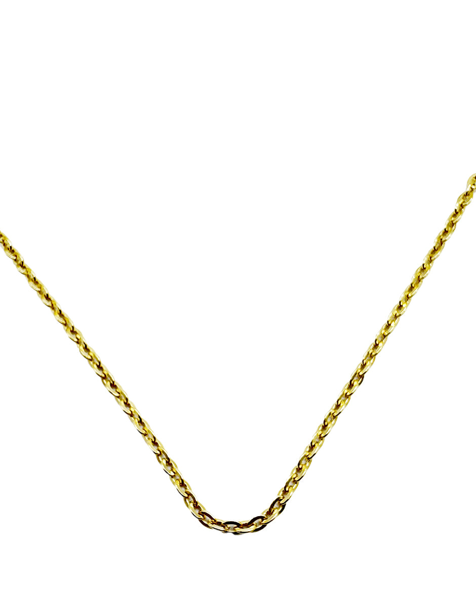 Collar con piedra brillante de oro laminado