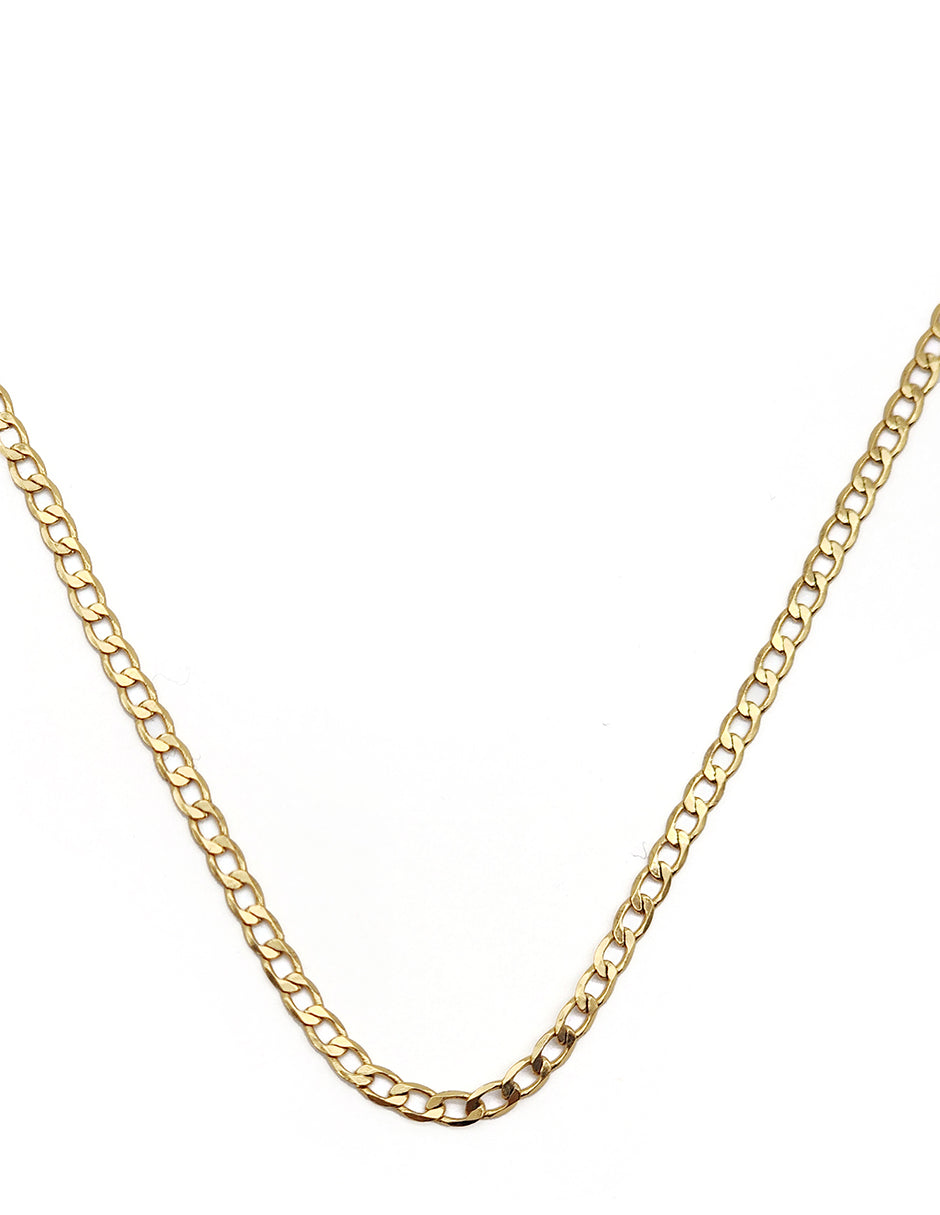 Cadena Cubana en Oro Laminado