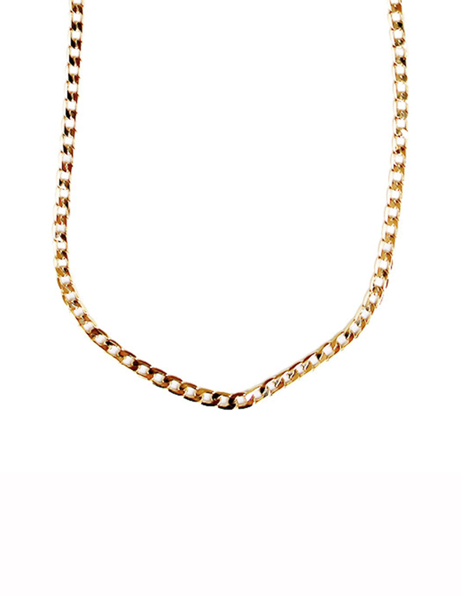Cadena Cubana en Oro Laminado