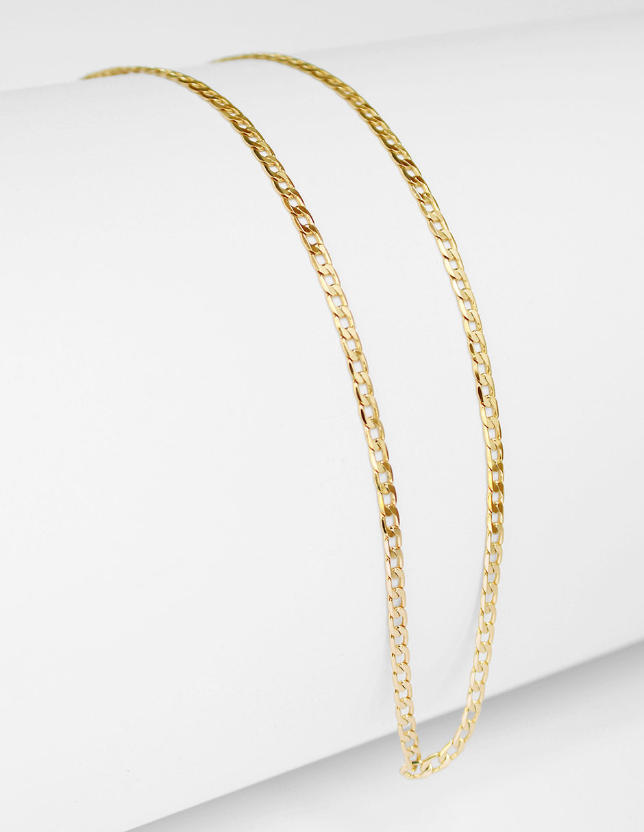 Cadena Cubana en Oro Laminado