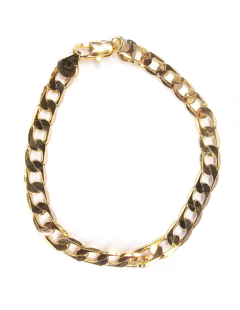 Pulsera Estilo Cubano Oro Laminado Moon