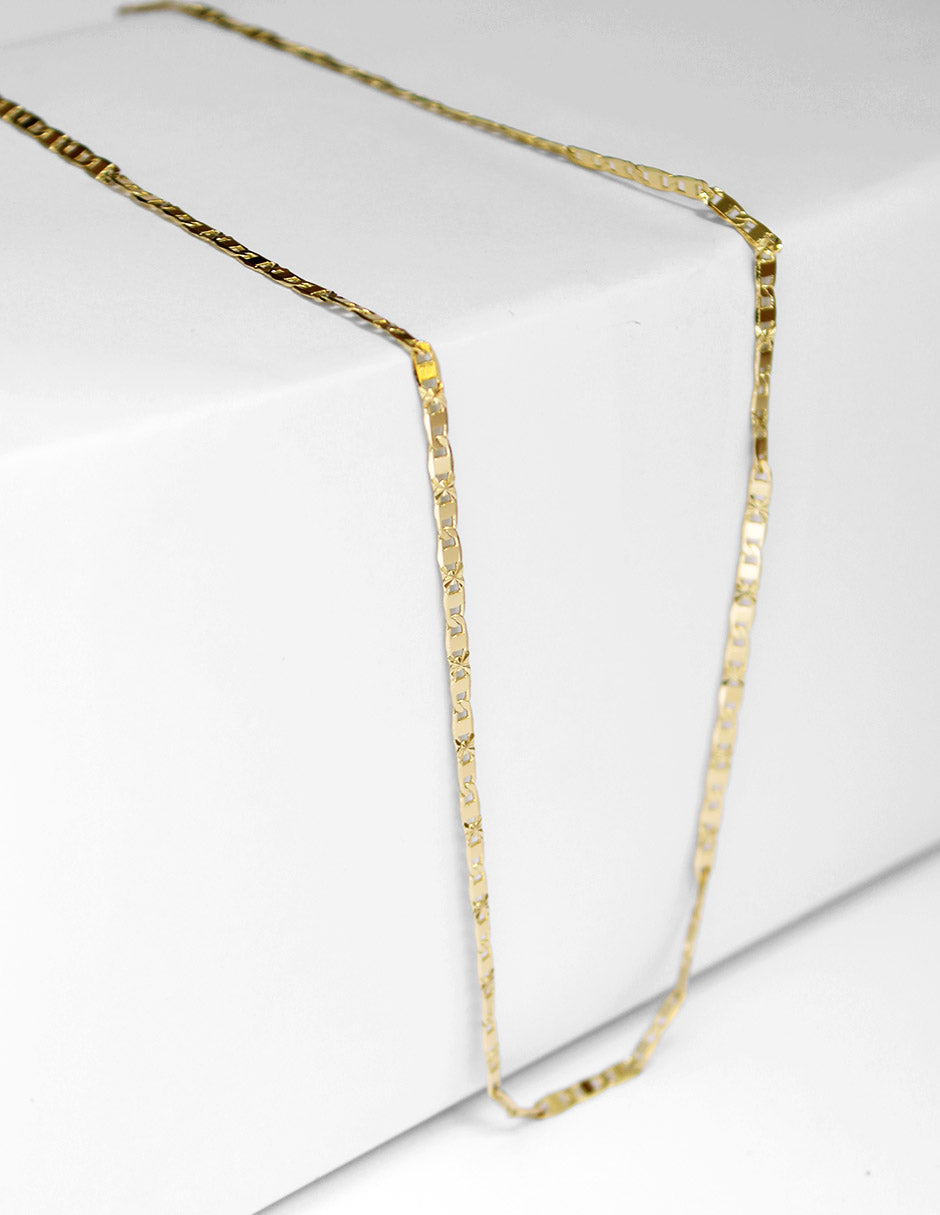 Cadena Espejo Oro Laminado Moon