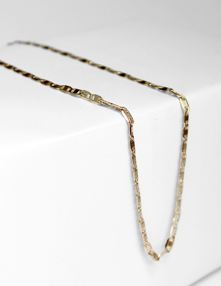 Cadena Espejo Oro Laminado Moon