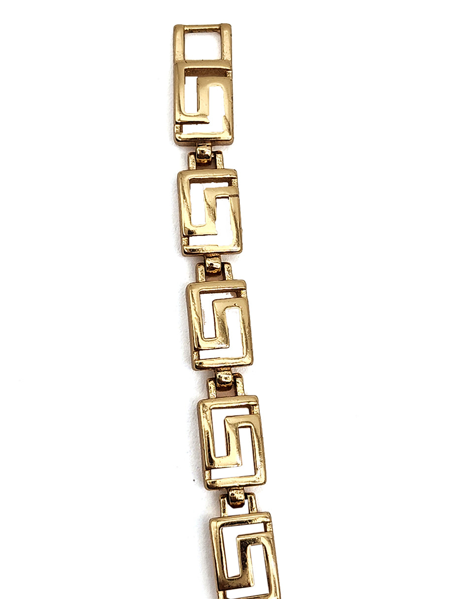 Pulsera Grecas Oro Laminado Moon