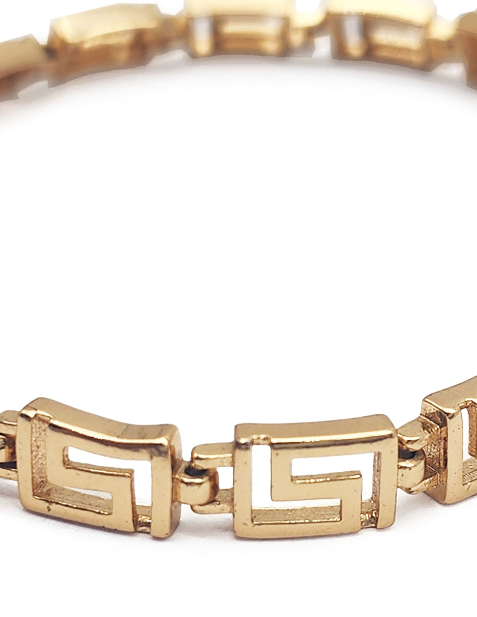 Pulsera Grecas Oro Laminado Moon