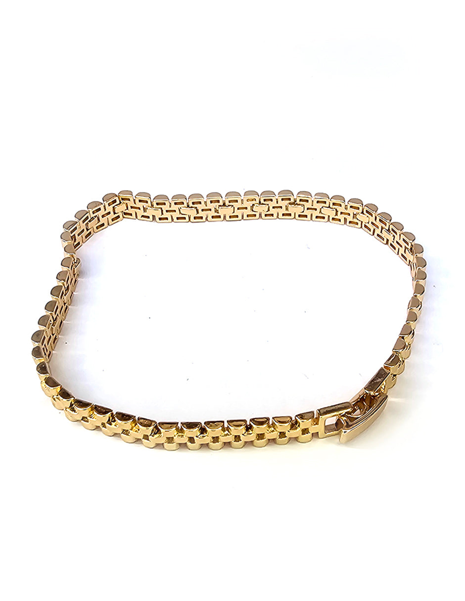 Pulsera Grecas Oro Laminado Moon