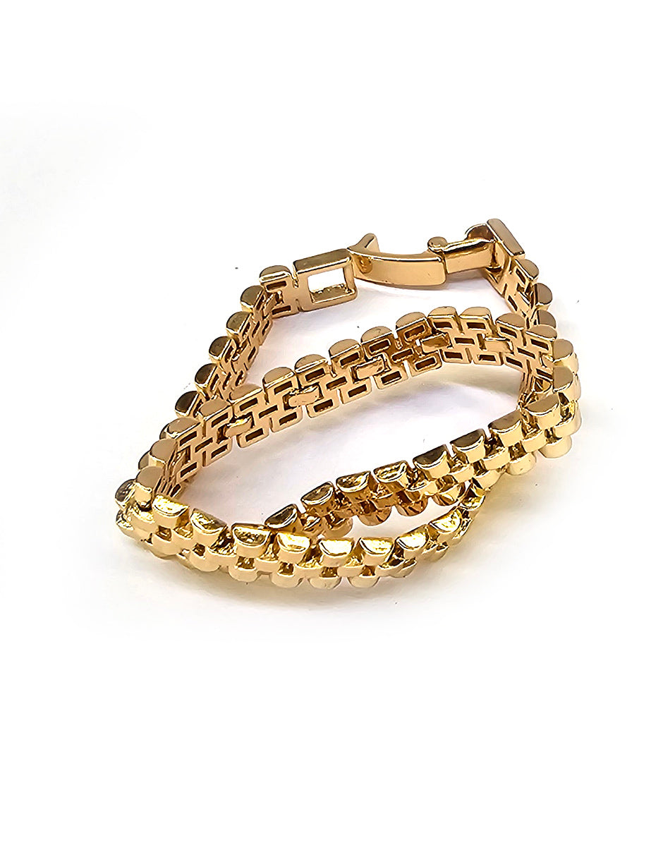 Pulsera Grecas Oro Laminado Moon