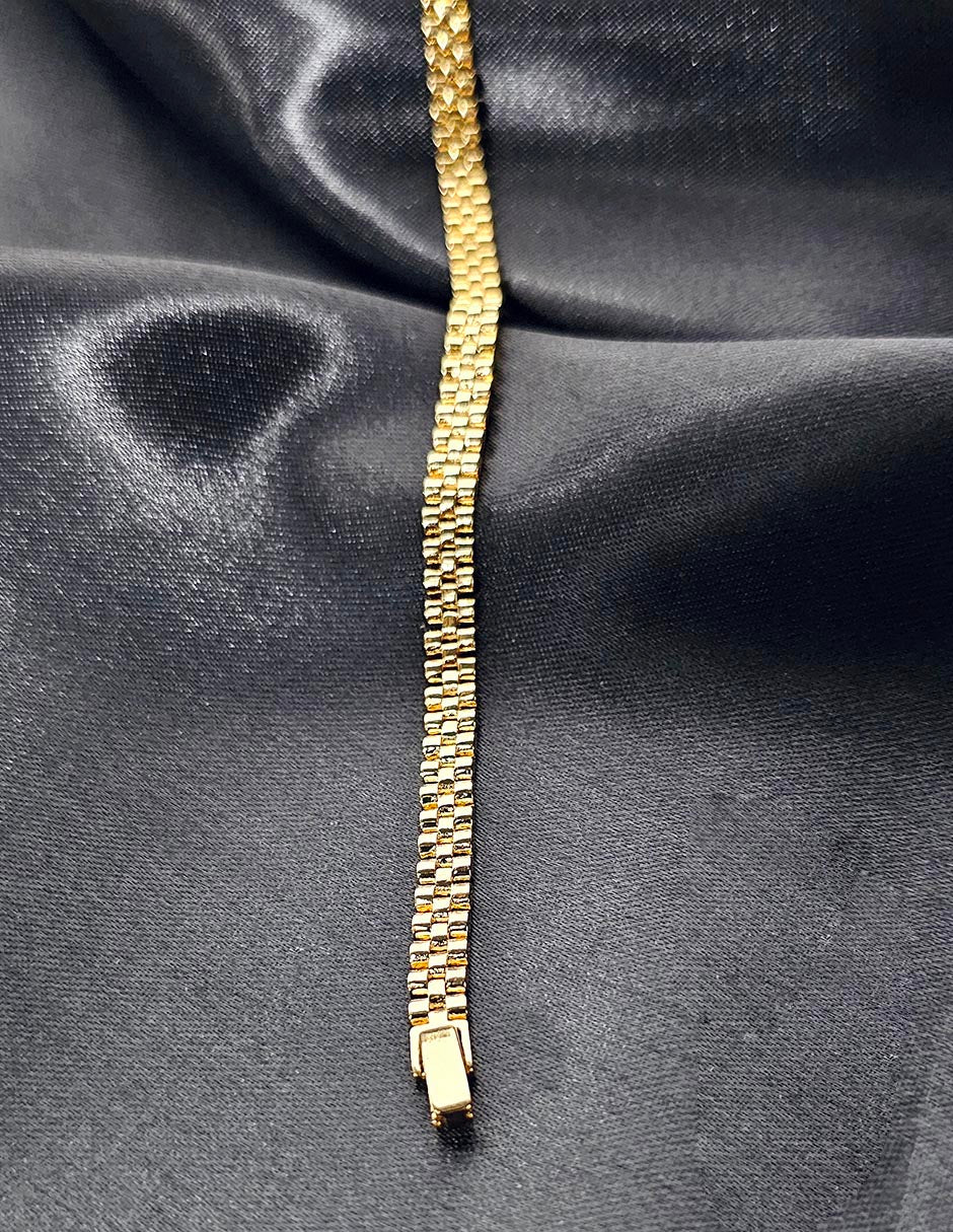 Pulsera Grecas Oro Laminado Moon