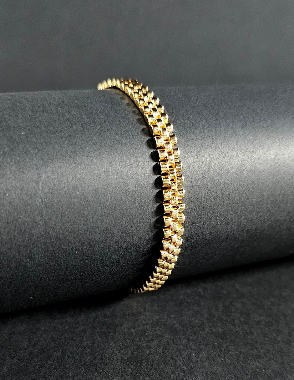Pulsera Grecas Oro Laminado Moon