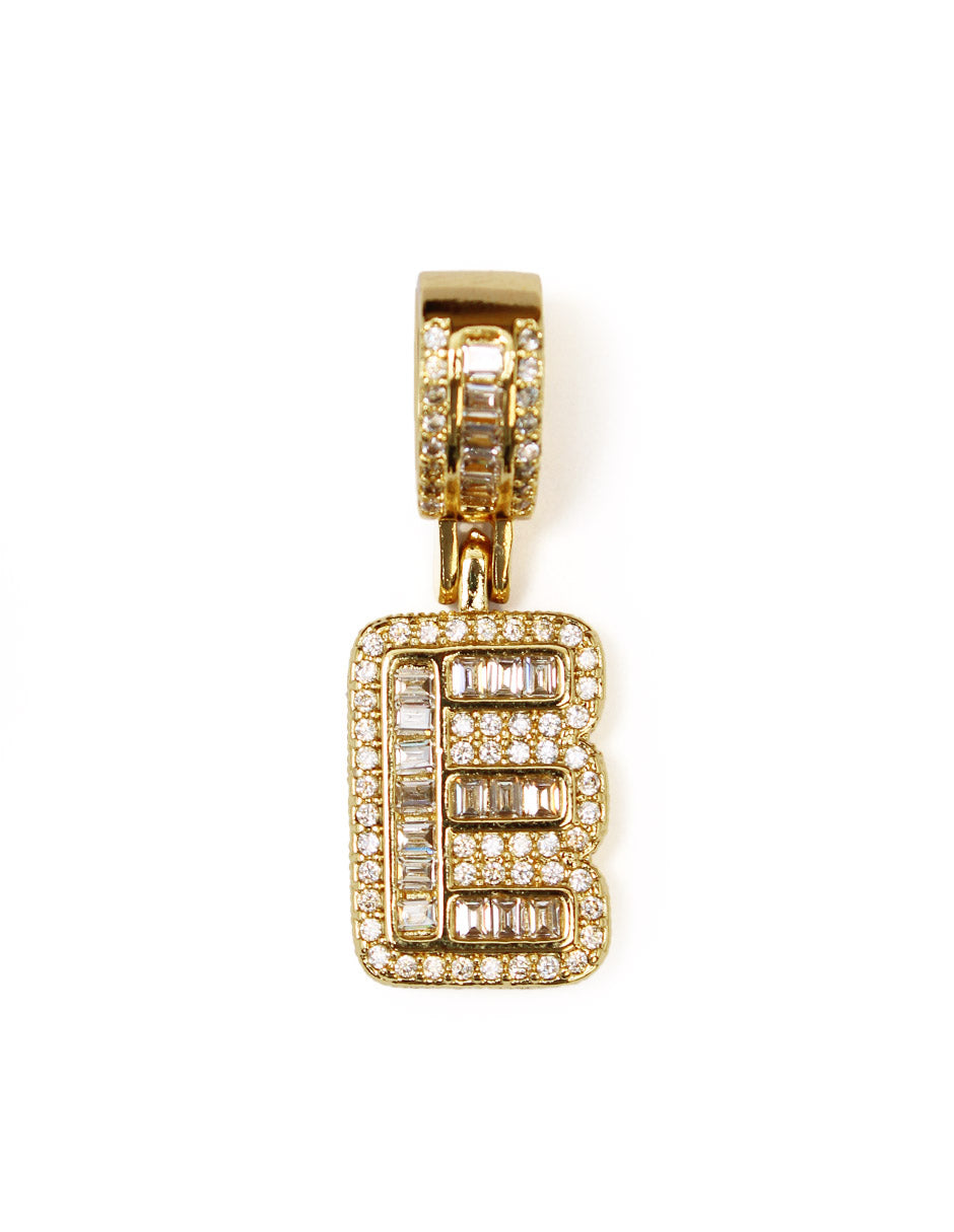 Collar con dije de la A a la Z de zirconias en Oro laminado