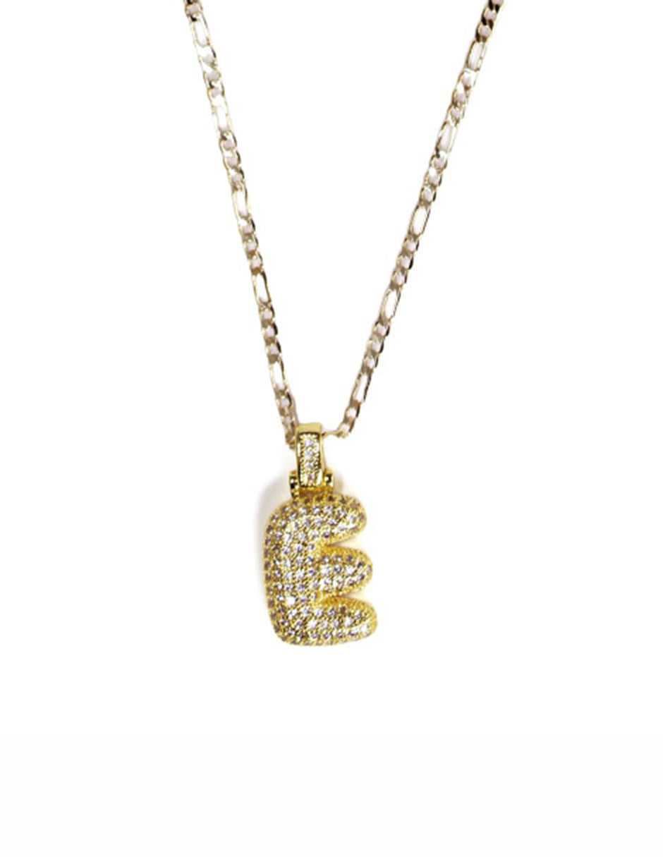 Collar con dije de la A a la Z de globo en Oro laminado