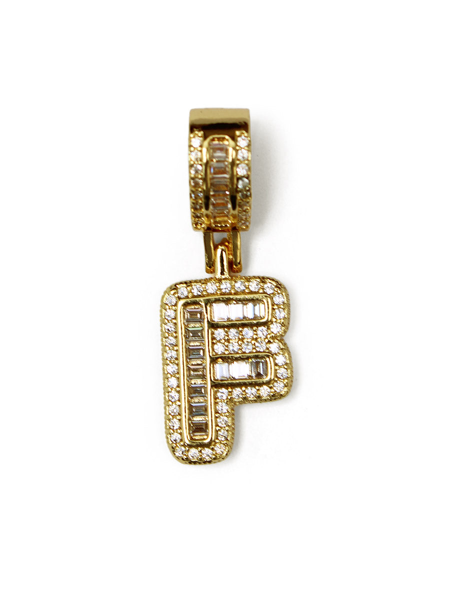 Collar con dije de la A a la Z de zirconias en Oro laminado