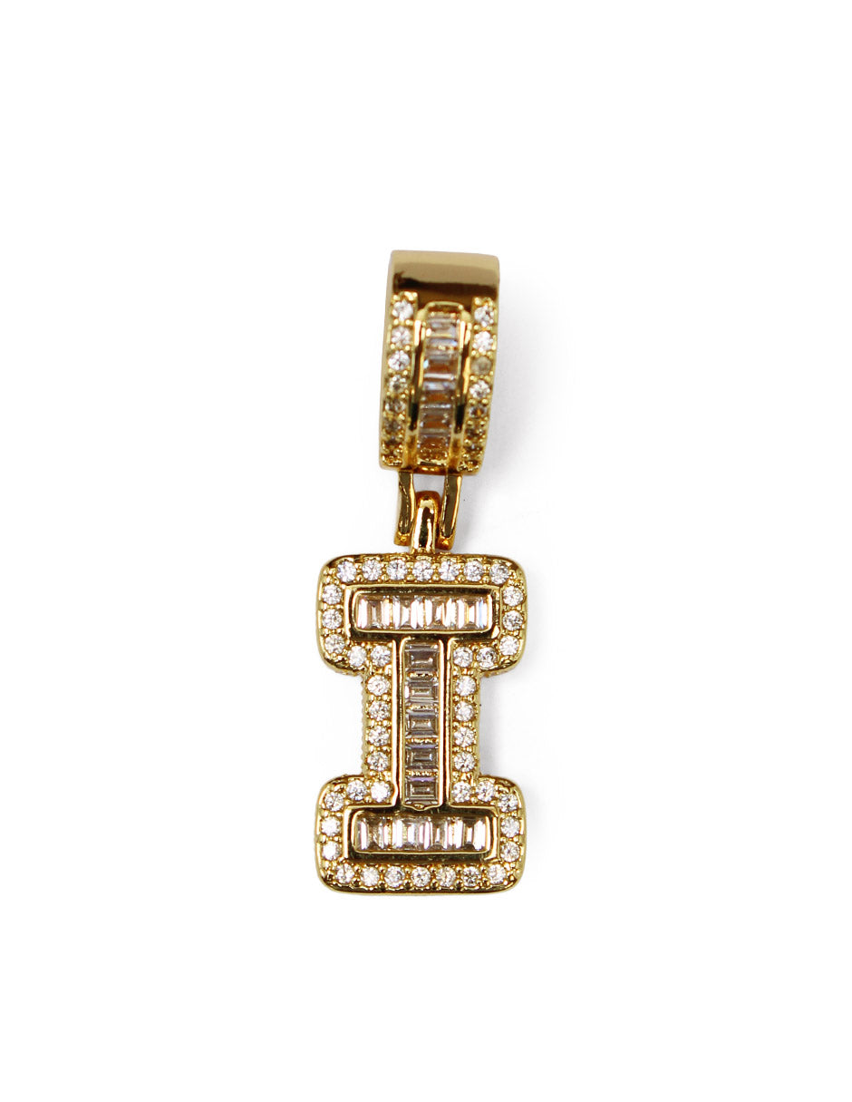 Collar con dije de la A a la Z de zirconias en Oro laminado