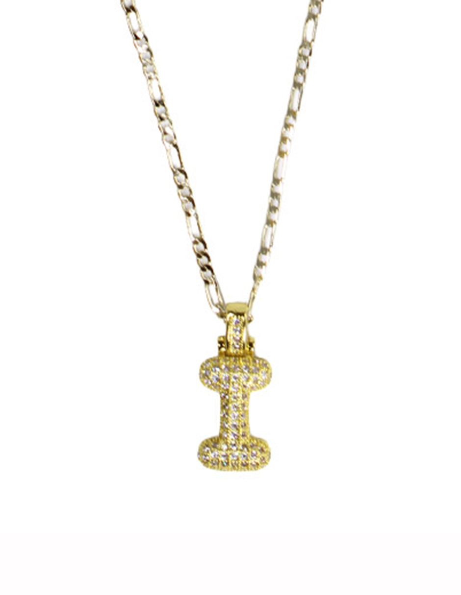 Collar con dije de la A a la Z de globo en Oro laminado