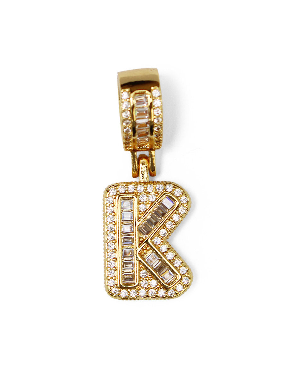 Collar con dije de la A a la Z de zirconias en Oro laminado