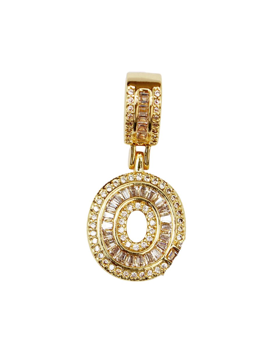 Collar con dije de la A a la Z de zirconias en Oro laminado