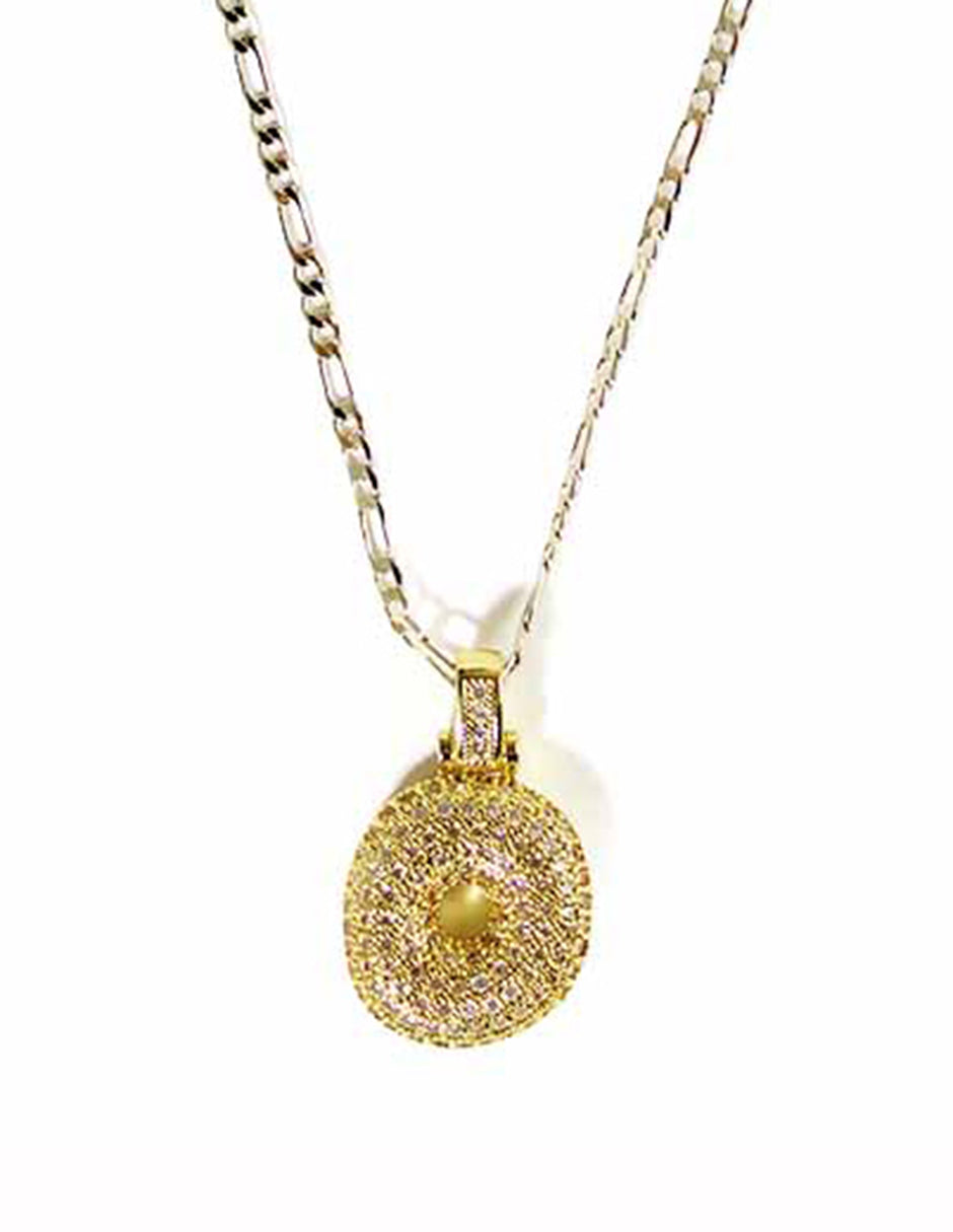 Collar con dije de la A a la Z de globo en Oro laminado