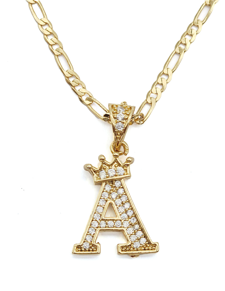 Collar con dije de la A a la Z en Oro Laminado