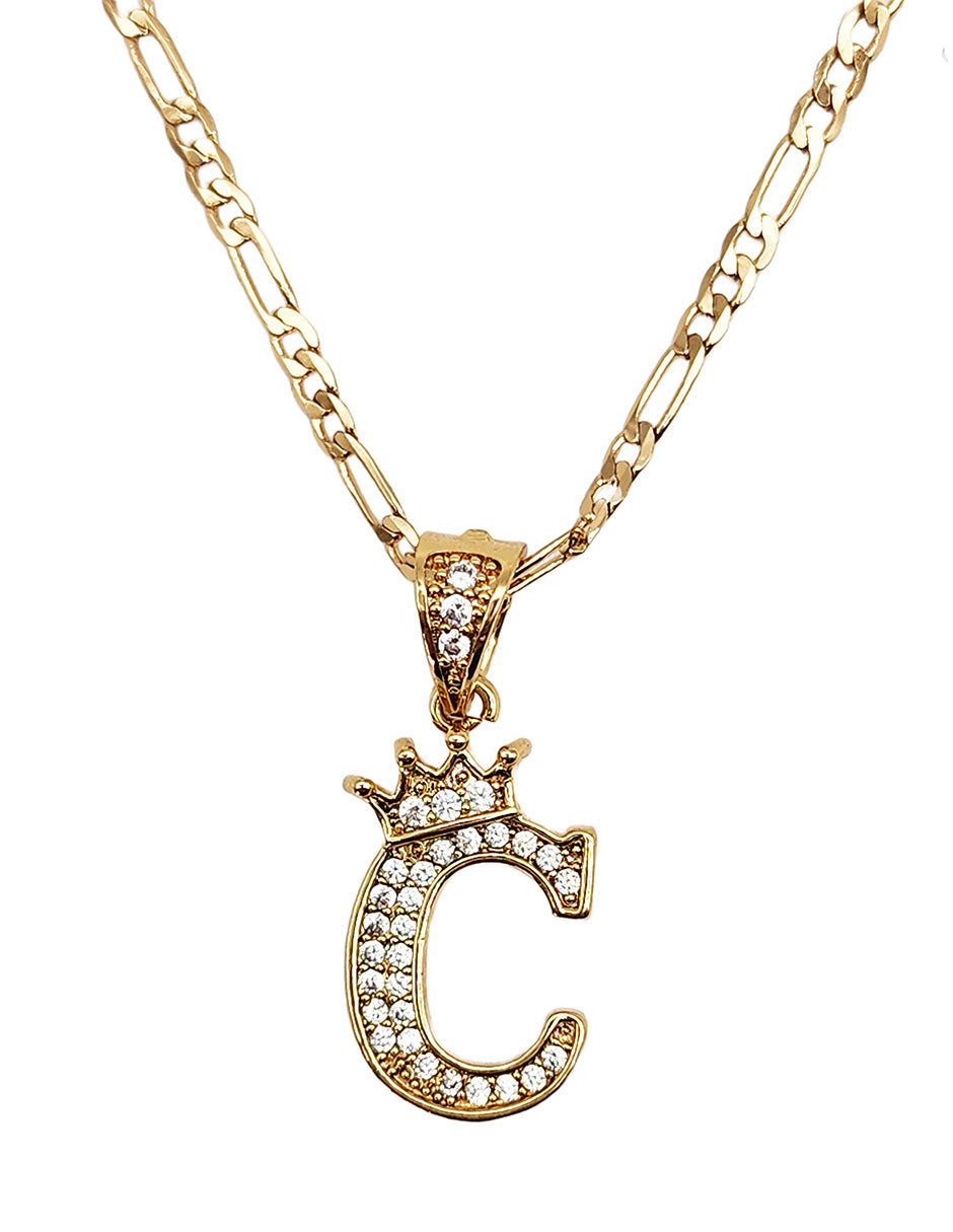 Collar con dije de la A a la Z en Oro Laminado