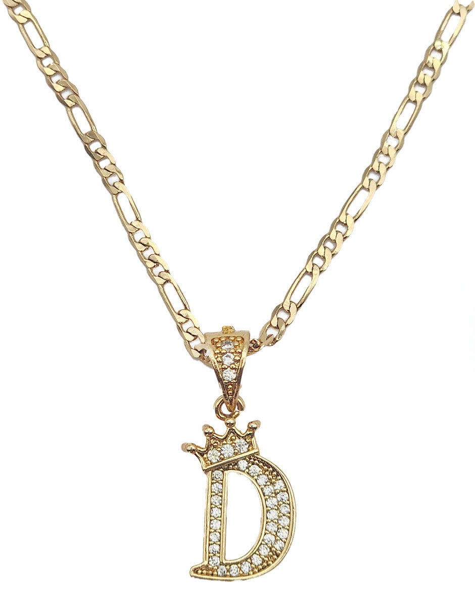 Collar con dije de la A a la Z en Oro Laminado