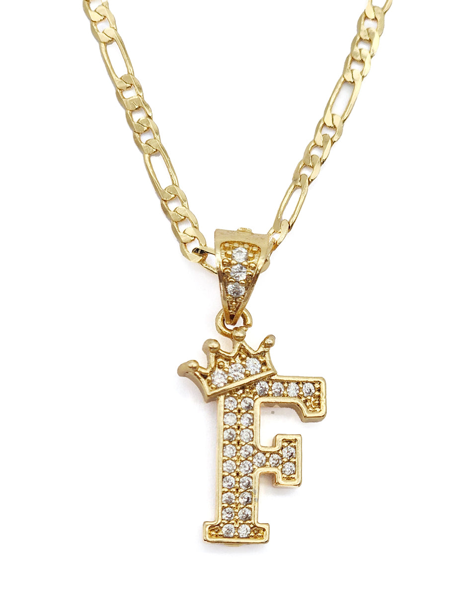 Collar con dije de la A a la Z en Oro Laminado