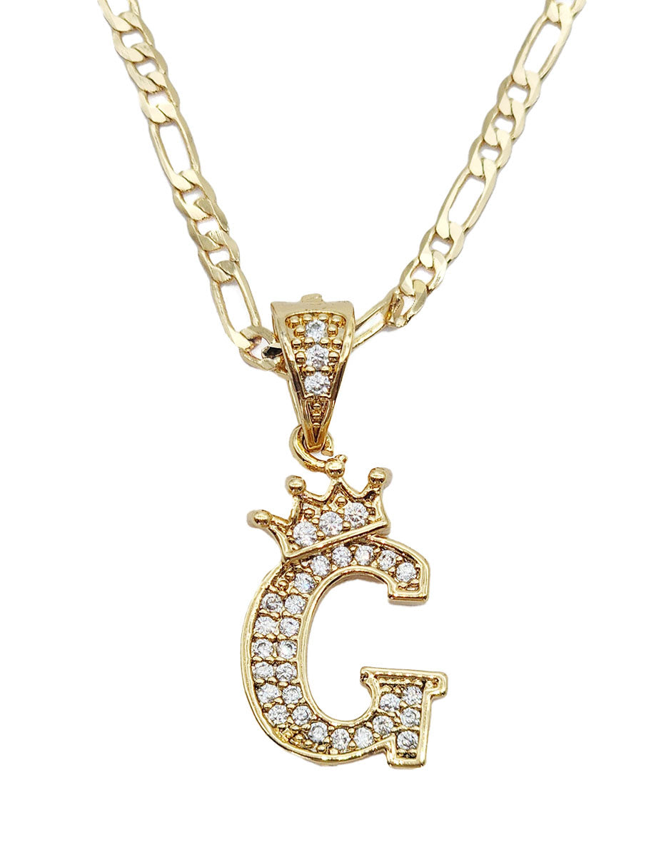 Collar con dije de la A a la Z en Oro Laminado