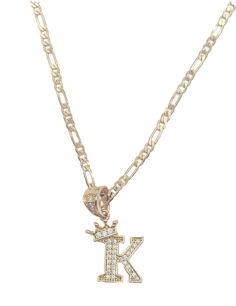 Collar con dije de la A a la Z en Oro Laminado