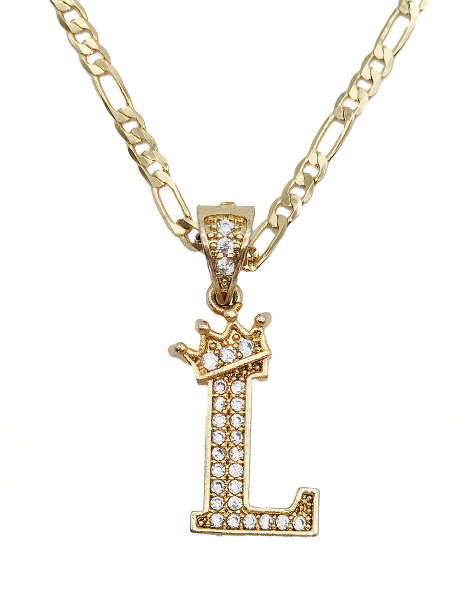 Collar con dije de la A a la Z en Oro Laminado