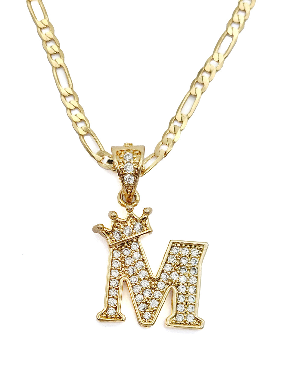 Collar con dije de la A a la Z en Oro Laminado