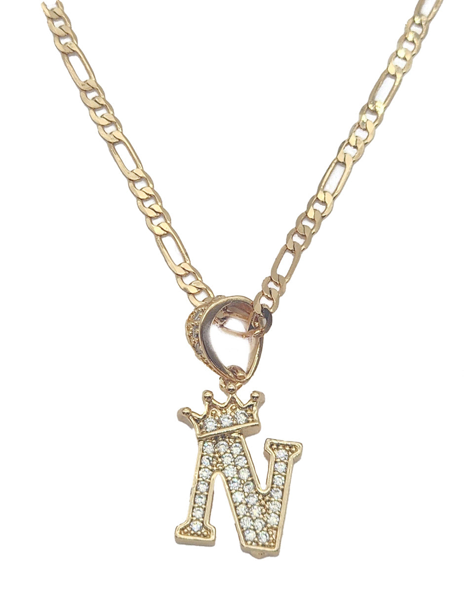 Collar con dije de la A a la Z en Oro Laminado