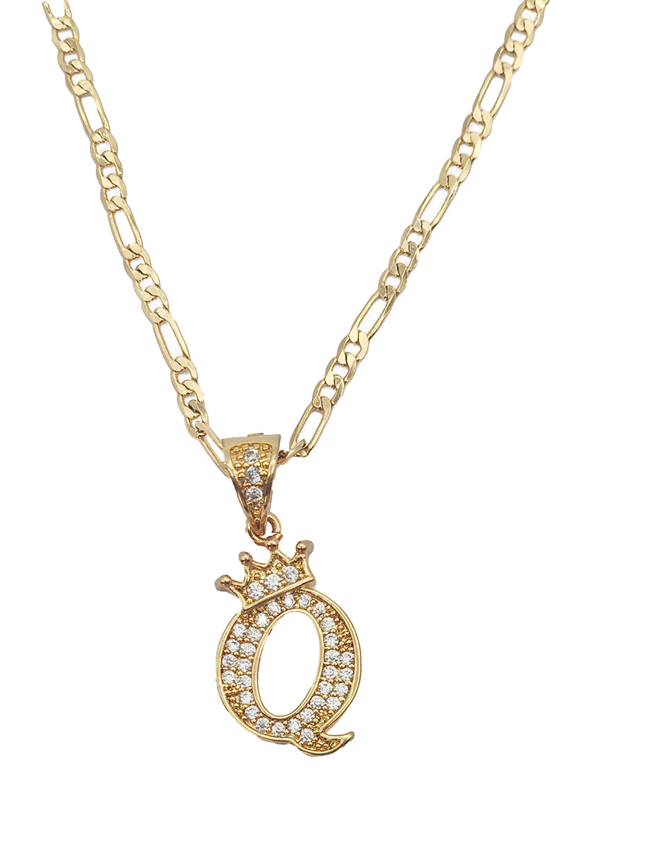 Collar con dije de la A a la Z en Oro Laminado