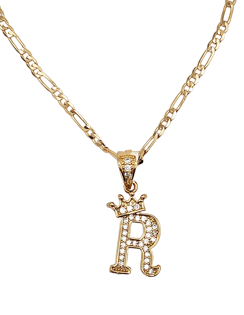 Collar con dije de la A a la Z en Oro Laminado