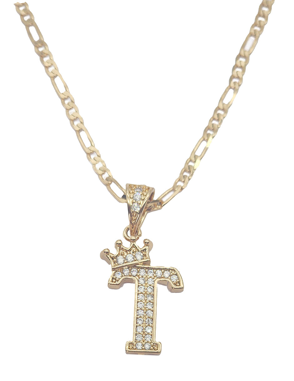 Collar con dije de la A a la Z en Oro Laminado