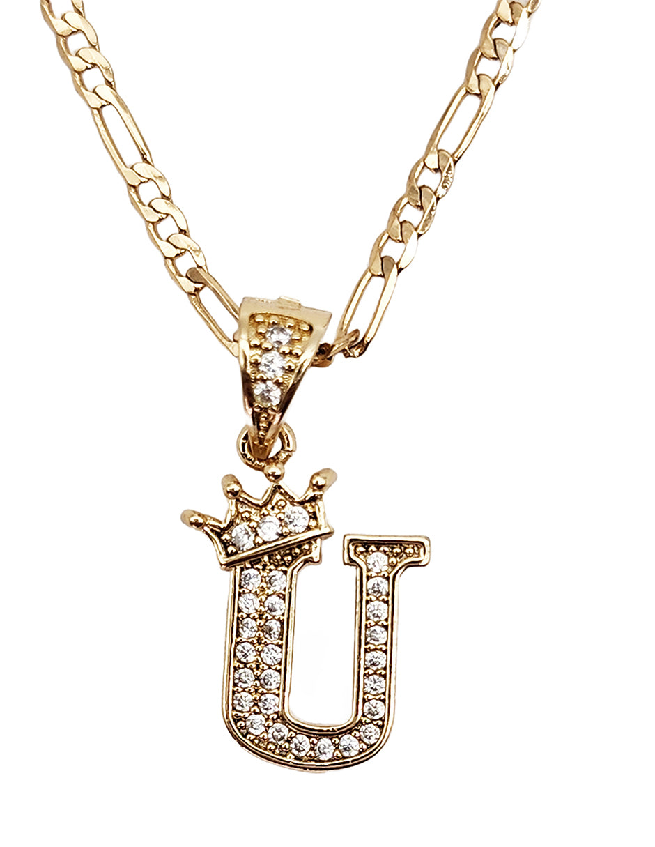 Collar con dije de la A a la Z en Oro Laminado